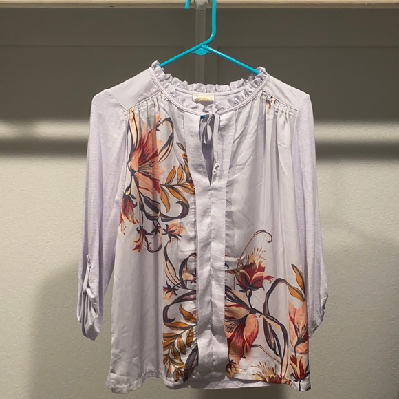 Anthropologie Tops - Anthro Meadow Rue blouse w attached scarf